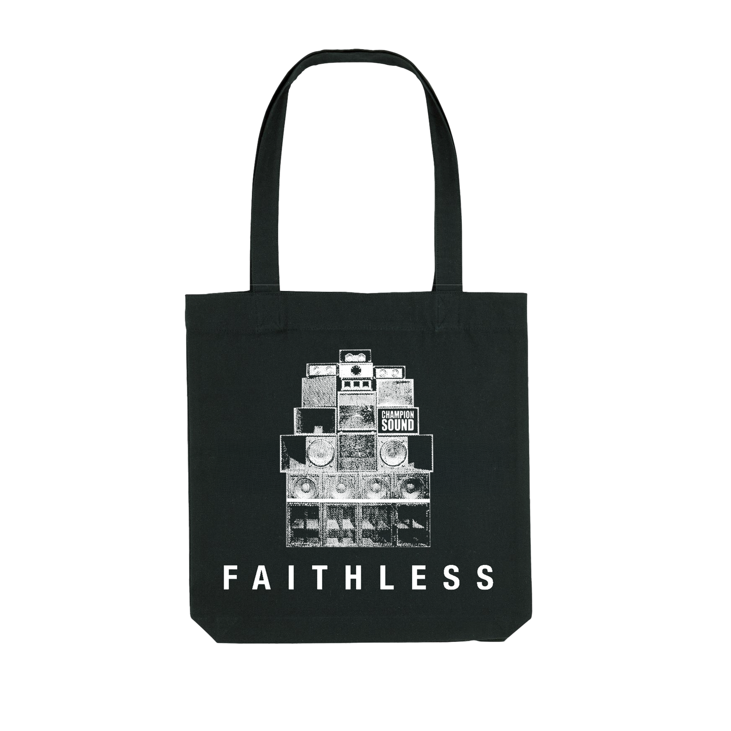 FAITHLESS SPEAKER STACK TOTE BAG (BLACK)