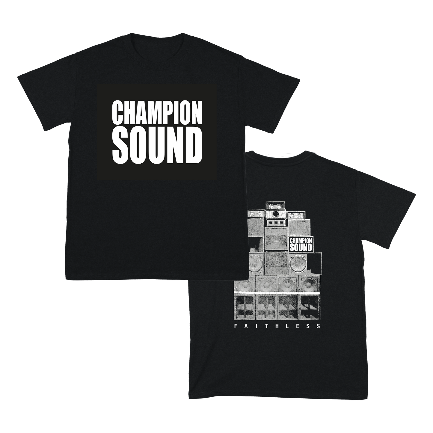 FAITHLESS CHAMPION SOUND BLACK TEE