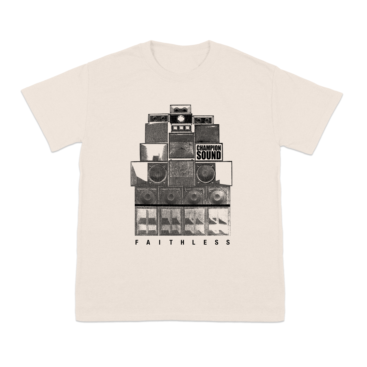 FAITHLESS SPEAKER STACK T-SHIRT (NATURAL)